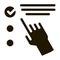 Hand Touch Check List Approved Mark glyph icon