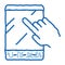 Hand Touch Tablet doodle icon hand drawn illustration