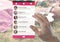 Hand touching Social Media Messenger App Interface