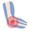 Hand treatment icon cartoon vector. Joint pain