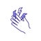 Hand tremors RGB color icon