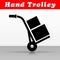 Hand trolley vector icon design