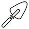 Hand trowel icon, outline style