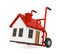 Hand Truck with House Isolated Moving House Concept