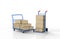 Hand truck with parcel boxes