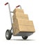 Hand truck with three post packages