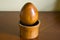 Hand turned wooden floating egg