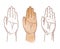 Hand up vector logo. chiromancy, palmistry or palm icon