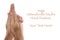 Hand in Uttarabodhi mudra gesture