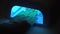 Hand in UV Lamp Nail Dryer. Woman Drying Nails. 4K Ultra HD