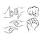 Hand vector human illustration finger symbol icon concept design