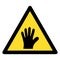 Hand Warning Flat Icon Vector
