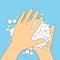 Hand wash clean water foam