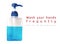 Hand wash gel with clipping path, prevention COVID-19 concept