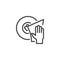 Hand washing dishes outline icon