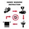 Hand washing instruction - hygiene concept