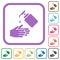 Hand washing with liquid soap simple icons