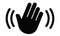 Hand wave icon, motion sensor symbol