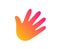 Hand wave icon. Palm sign. Vector