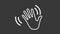 Hand waving. Hello welcome or goodbye gesture icon. Motion graphic design. 4k video