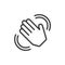 Hand waving vector icon.