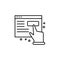 Hand, web, info, answer icon. Element of customer services icon