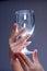 Hand wine glass