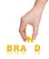 Hand and word Brand