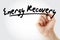 Hand writing Energy recovery with marker