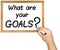 Hand Writing Goals Question Marker Whiteboard