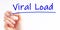 Hand writing inscription VIRAL LOAD with marker, concept, stock image