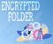 Hand writing sign Encrypted Folder. Business concept protect confidential data from attackers with access Abstract