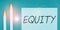 Hand writing sign Equity. Business overview quality of being fair and impartial race free One hand Unity