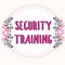 Hand writing sign Security Training. Internet Concept providing security awareness training for end users