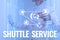 Hand writing sign Shuttle Service. Internet Concept vehicles like buses travel frequently between two places Lady In