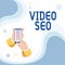 Hand writing sign Video Seo. Concept meaning the process of improving the ranking or visibility of a video Abstract