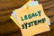 Hand writing text caption inspiration showing Legacy Systems. Business concept for Upgrade SOA Application written on sticky note