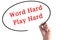 Hand writing Word Hard Play transparent board