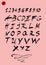Hand written alphabet vector