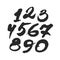 Hand Written Calligraphy Numbers