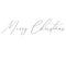 Hand written font, cursive Merry Christmas handwriting. Isolated realistic calligraphic silhouette, text typography.