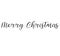 Hand written font, cursive Merry Christmas handwriting. Isolated realistic calligraphic silhouette, text typography.