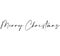 Hand written font, cursive Merry Christmas handwriting. Isolated realistic calligraphic silhouette, text typography.