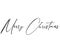 Hand written font, cursive Merry Christmas handwriting. Isolated realistic calligraphic silhouette, text typography.