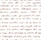 Hand written letter - seamless text Lorem ipsum. Repeating pattern