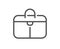 Handbag line icon. Hand baggage sign. Vector
