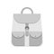 Handbag mockup in base white and grey color. Modern fashion simple design satchel Vector illustration on a white