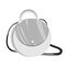 Handbag mockup in base white and grey color. Modern fashion simple design satchel Vector illustration on a white