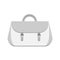 Handbag mockup in base white and grey color. Modern fashion simple design satchel Vector illustration on a white