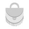 Handbag mockup in base white and grey color. Modern fashion simple design satchel Vector illustration on a white